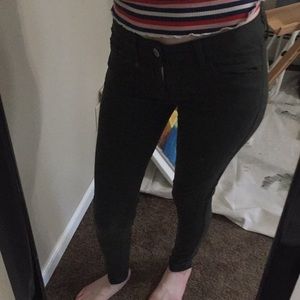 American Eagle Dark Green Stretch Leggings Size 4